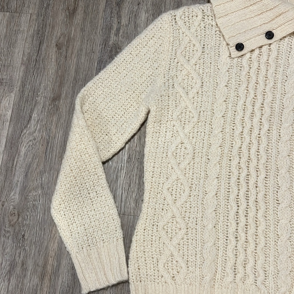 Gap Wool/Camel Hair Turtle Neck With Buttons Knit Sweater​ - Picture 5 of 13